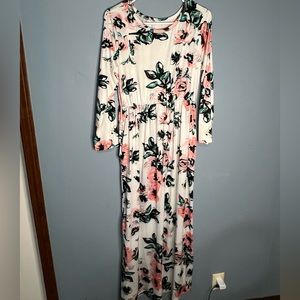 White Floral Maxi Dress